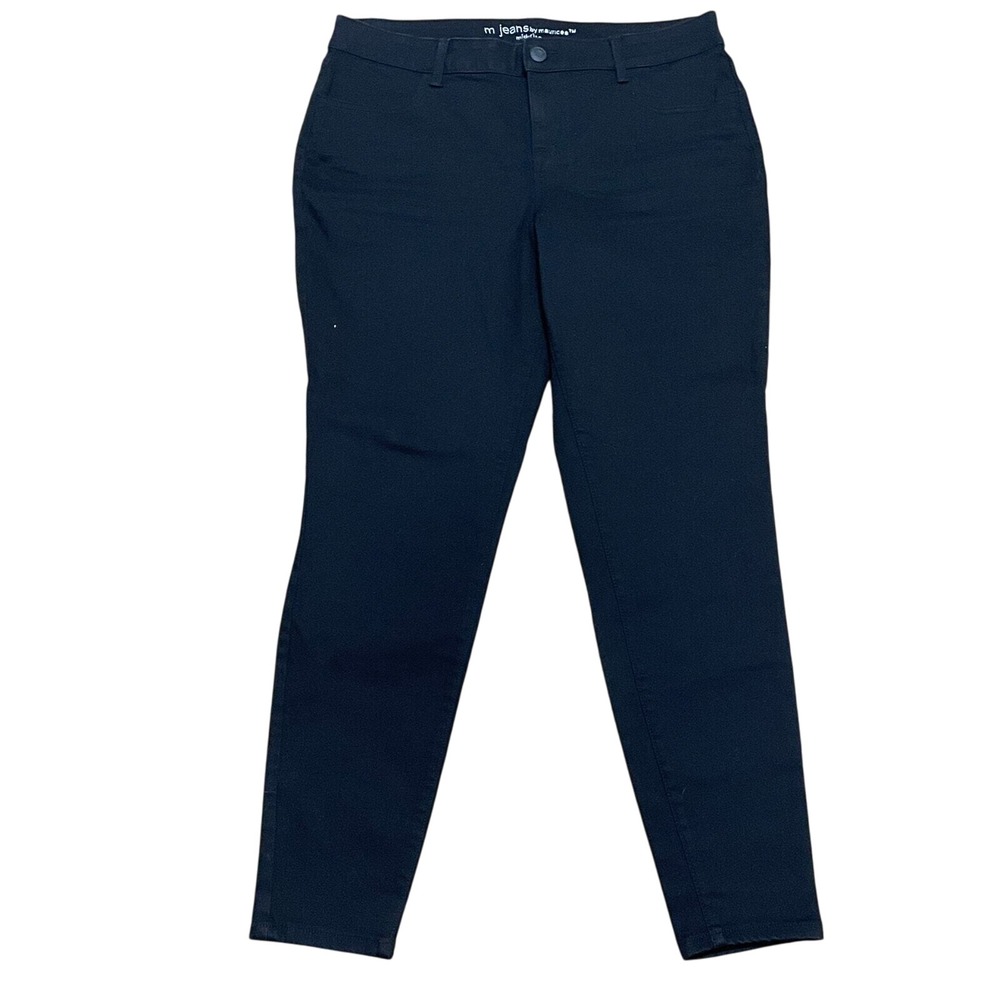 M Jeans by Maurices Women's XL Long Black Mid Rise Pants‎ Stretch Career Casual